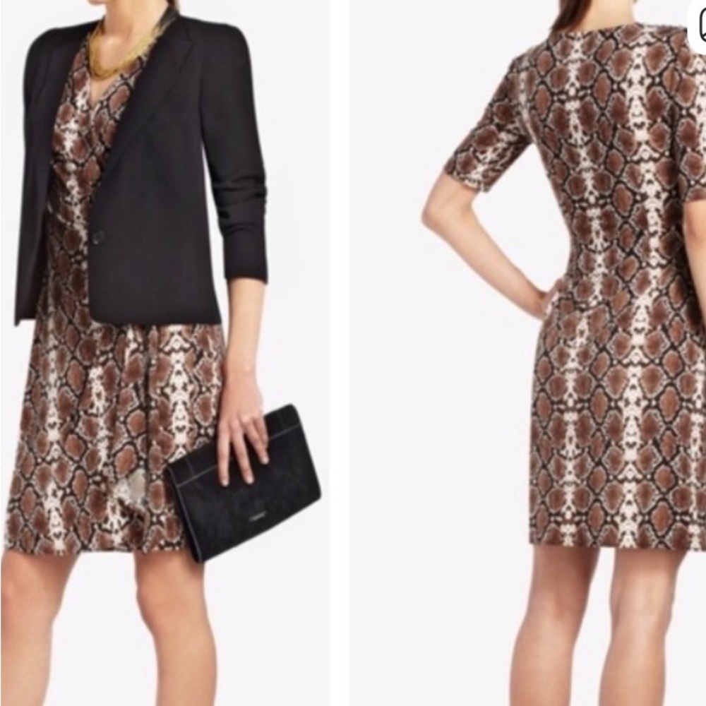 BCBG MAXAZRIA SIZE XXS Malena Snake Print True Wrap Side Tie